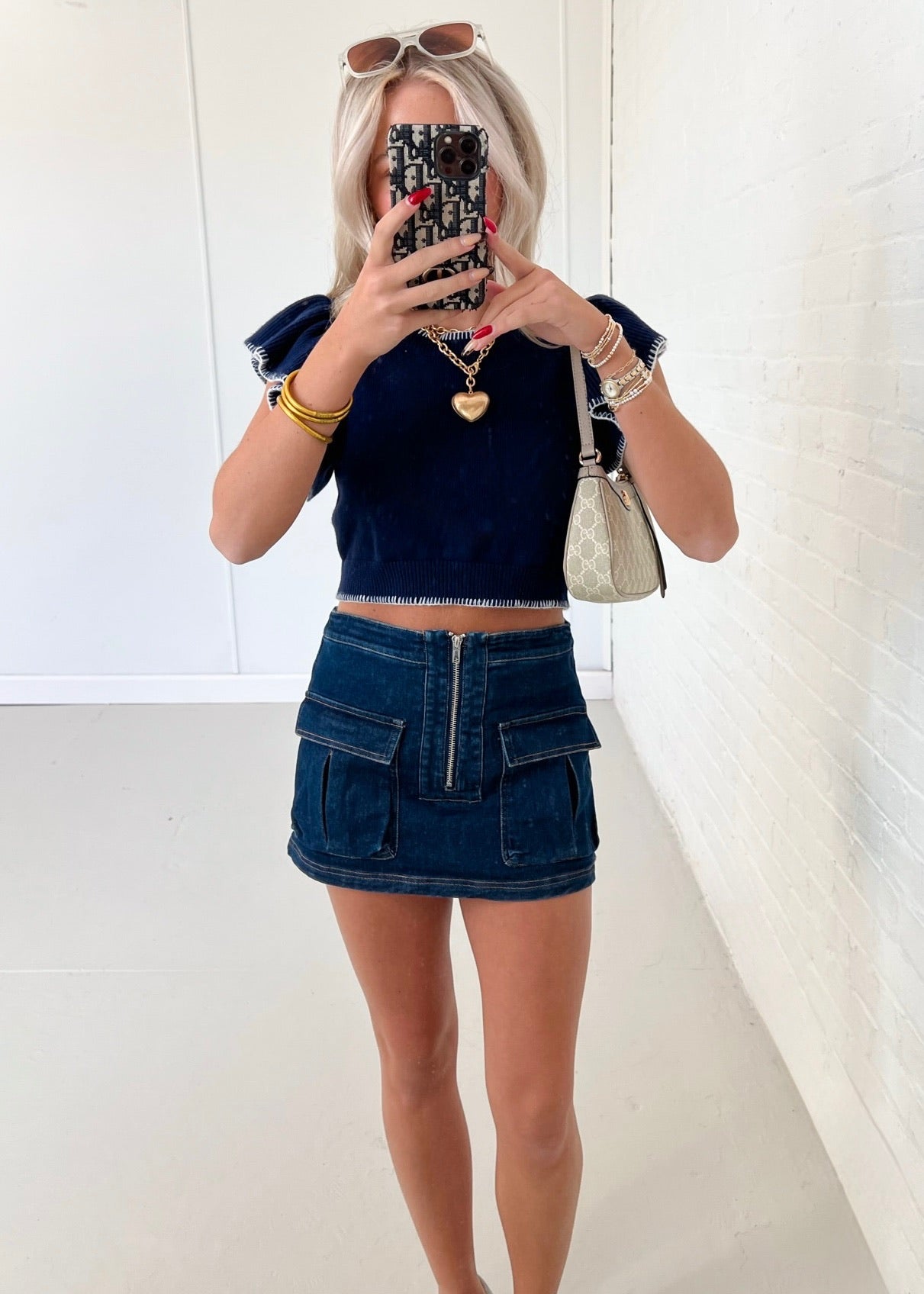 Dark Denim Mini Skirt