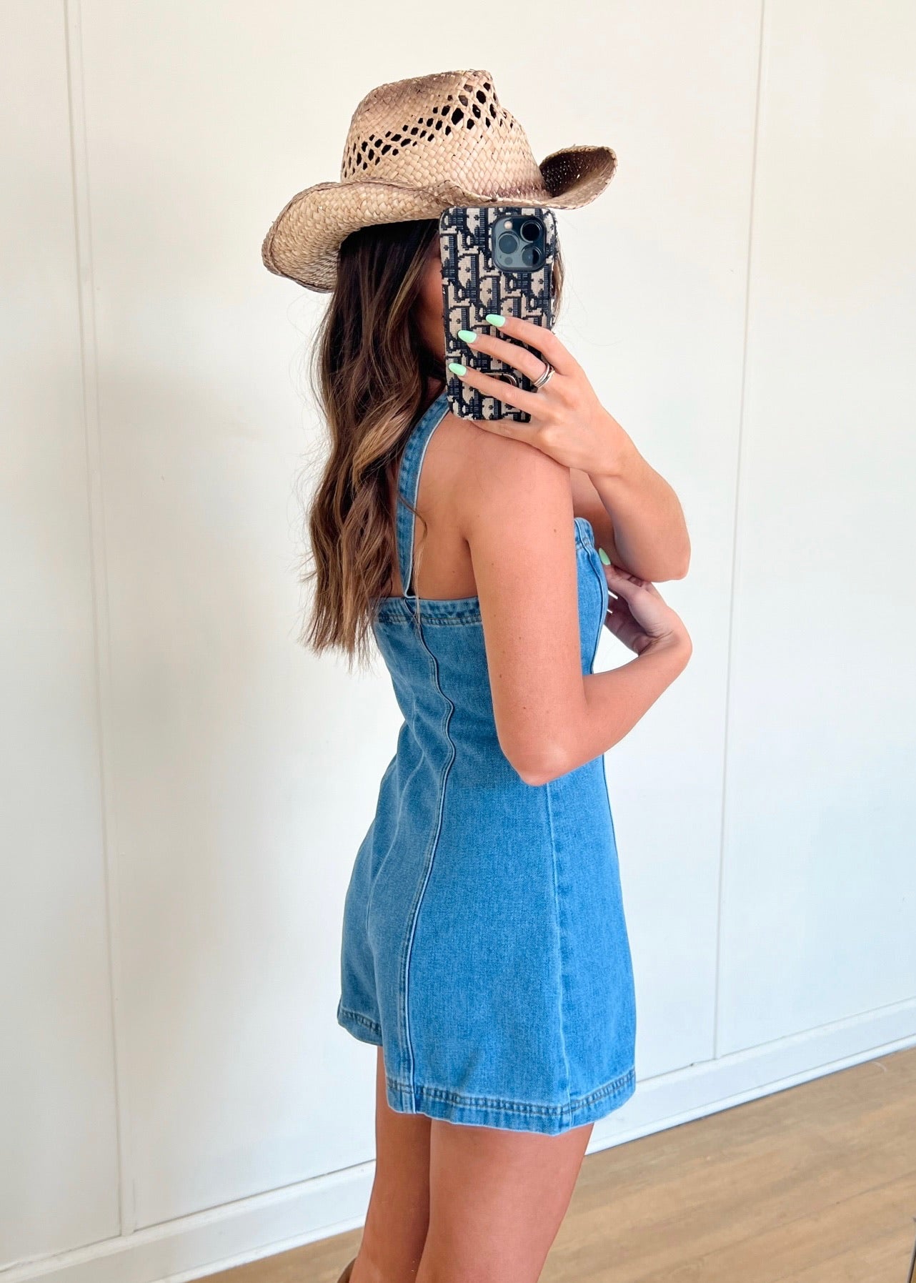 Megan Denim Romper
