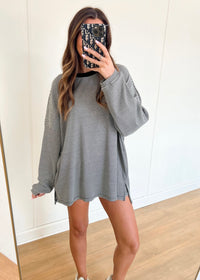 Comfy Striped Shorts - Black