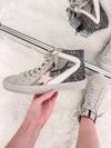 Pink/Glitter High Top Sneakers