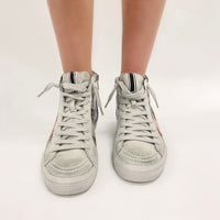 Pink/Glitter High Top Sneakers