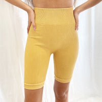 Vintage Wash Biker Shorts