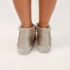 Gold/Croc High Top Sneakers