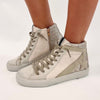 Gold/Croc High Top Sneakers