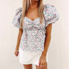 Floral Puff Top