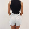 Grey Belted Shorts