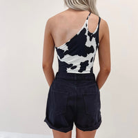 Asymmetric Black Shorts